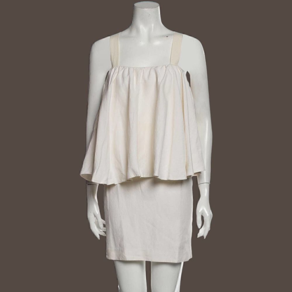 WHIT Silk White Shift Dress Size Petite